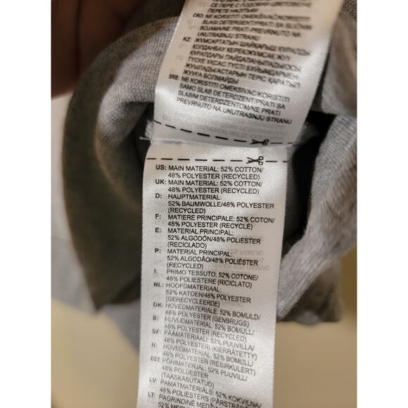 Adidas Women's Crew Neck Sweatshirt Ribbed Cuff & Hem Pullover Gray Size Medium - Picture 7 of 7